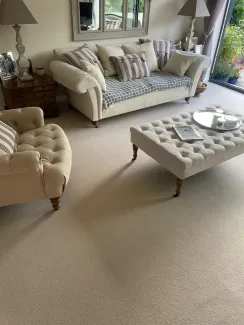 Loop pile carpet in lounge