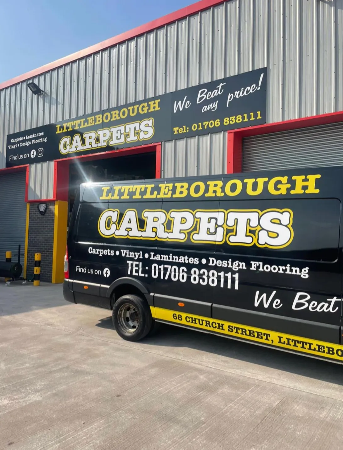 One of our vans outside the the trade warehouse